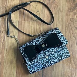 Betsey Johnson Black and White  Crossbody Bag